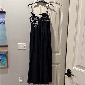 FARM Rio Black and White Maxi Dress